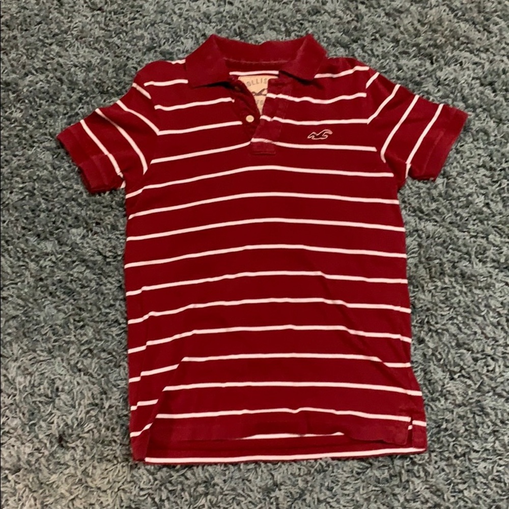 A Red and maroon striped shirt
